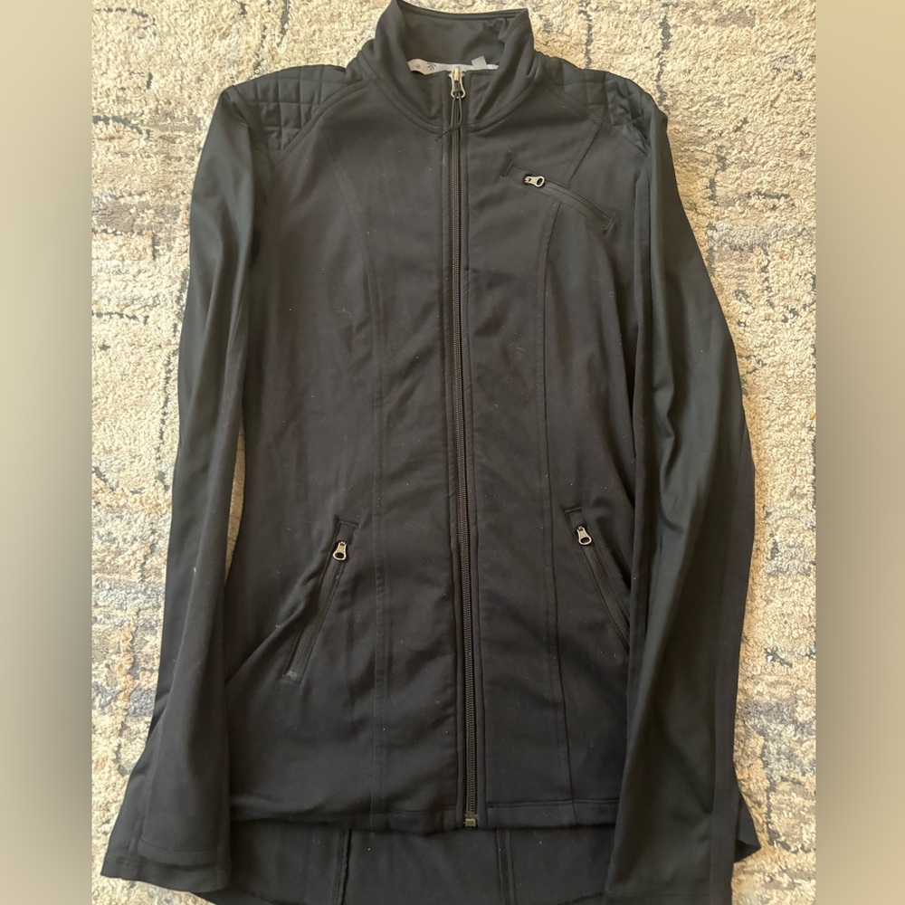 Athleta Black Zip-Up Jacket